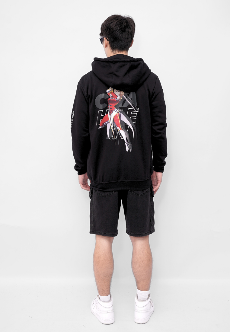Ryusei x Solo Leveling | Hoodie Zipper Moonveil Black