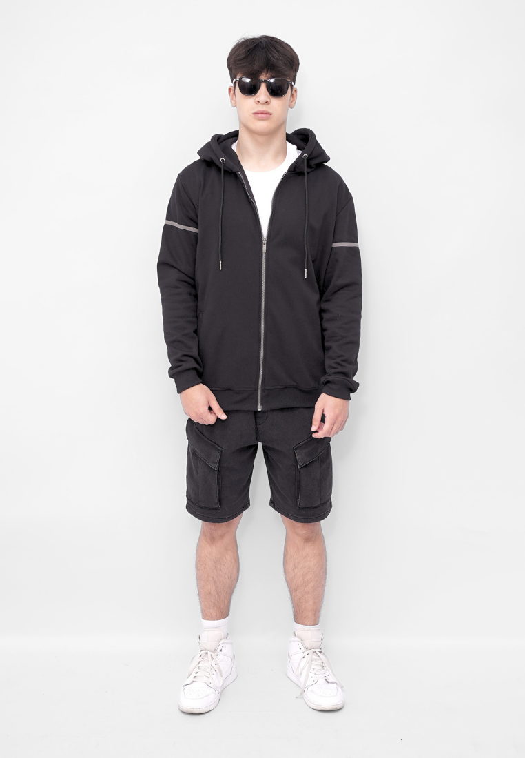 Ryusei x Solo Leveling | Hoodie Zipper Mystic Tusk Black