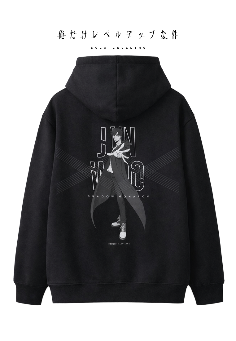 Ryusei x Solo Leveling | Hoodie Zipper Shadow of Jinwoo Black