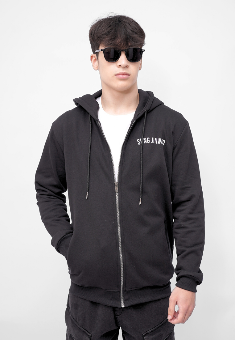 Ryusei x Solo Leveling | Hoodie Zipper Shadow of Jinwoo Black