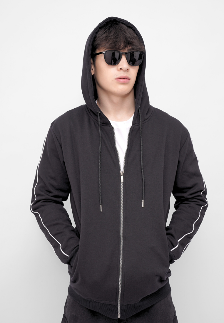 Ryusei x Solo Leveling | Hoodie Zipper Tank Shadow Black