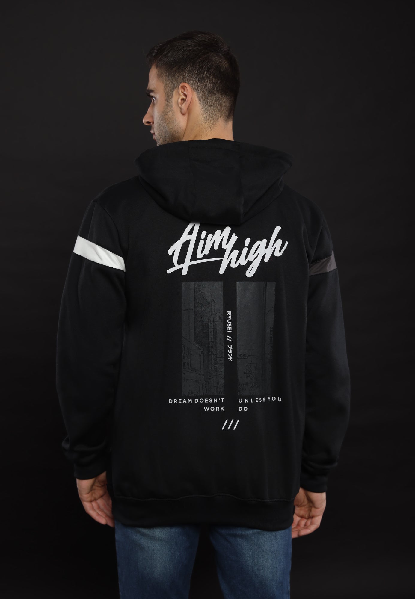 Ryusei Jacket Pria Aim High Black