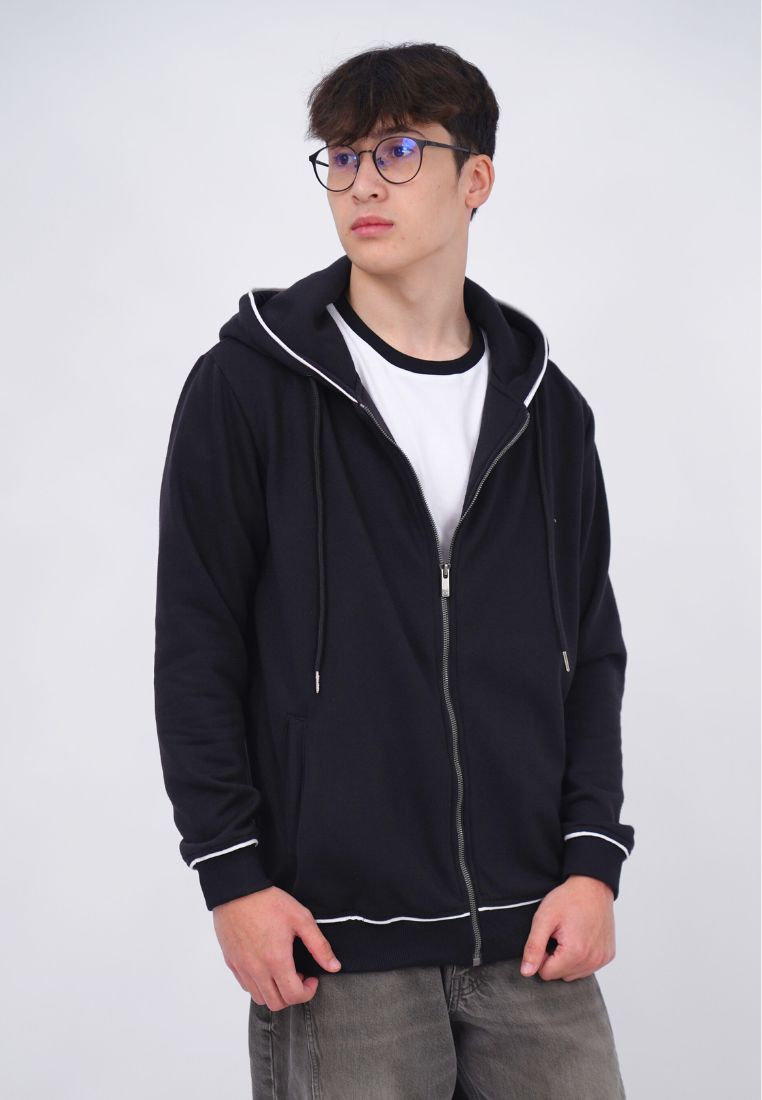Ryusei Jaket Pria Life Fully Black
