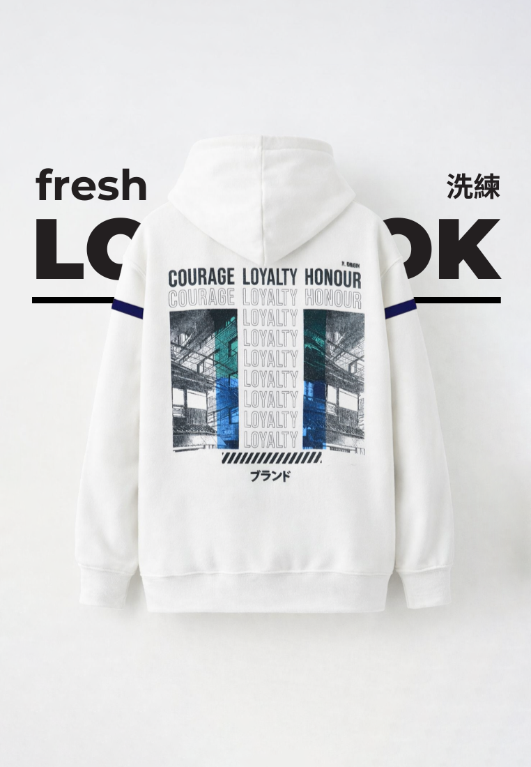 Ryusei Jacket Pria Loyalty CMB White