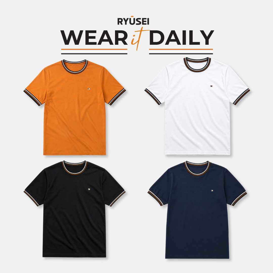 Ryusei Kaos Pria Masahiro Basic | Dengan Pilihan Warna