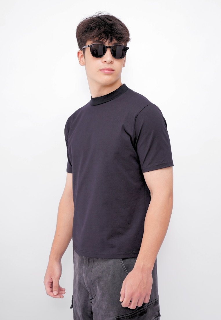 Ryusei Fitted Tee Medium Neck Neo Flex - Kaos Pria Medium Neck Slim Fit Premium