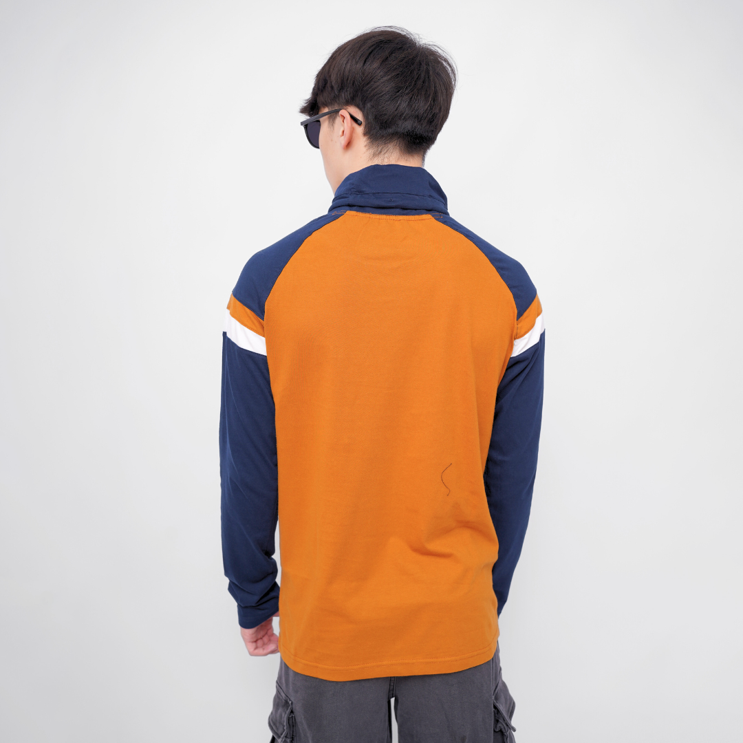 Ryusei Kaos Pria Lengan Panjang Nandito Rhythm Mustard