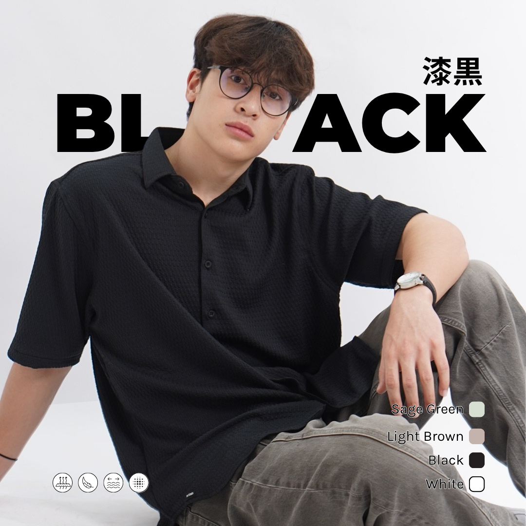 Ryusei Kemeja Pria Oversize SORA Knit - Stylish & Nyaman untuk Dailywear