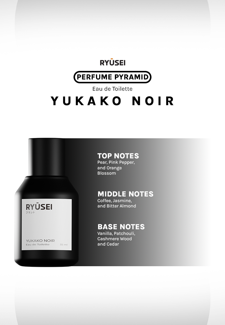 Ryusei Yukako Noir - Eau de Toilette 35ml - Parfum Unisex Hangat & Calm