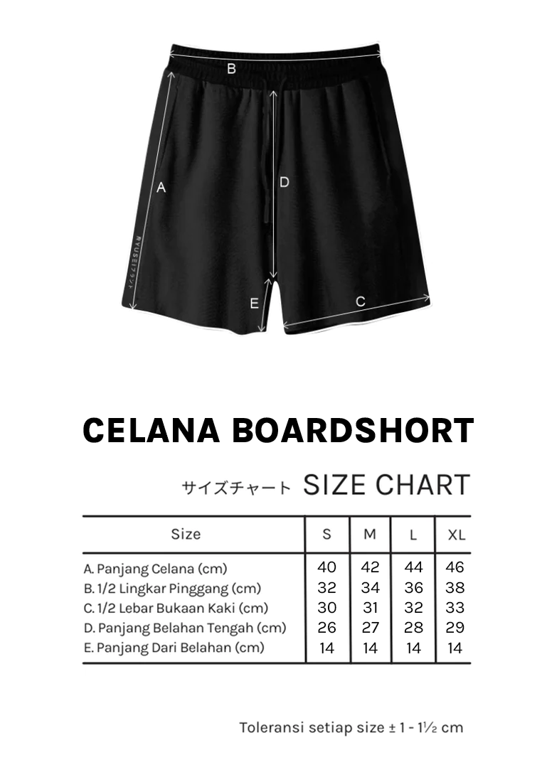 Ryusei Boardshort Nagahama CMB Black