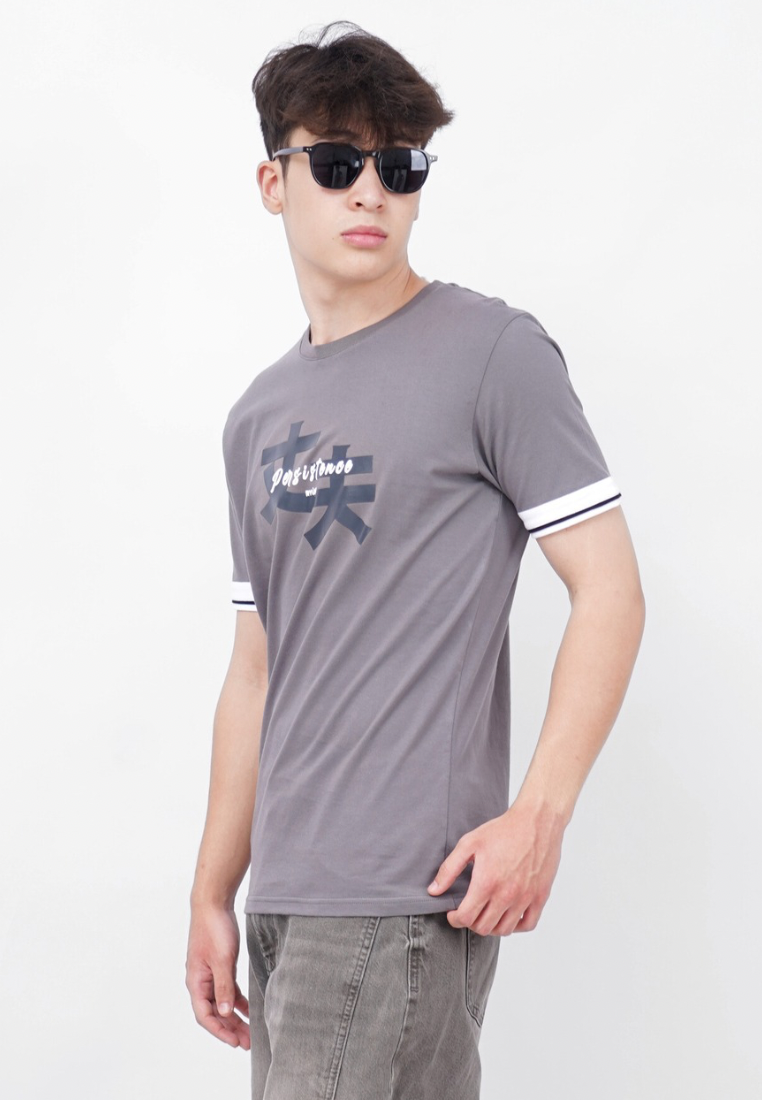 Ryusei Kaos Pria Persistence Dark Grey