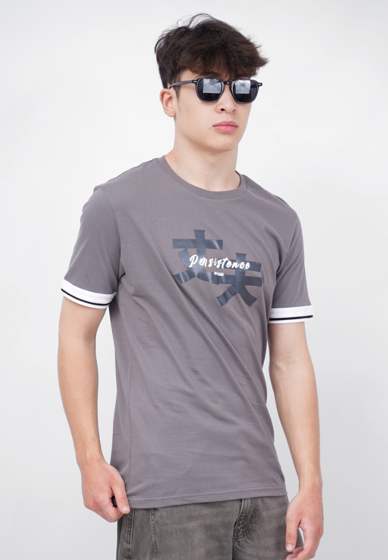 Ryusei Kaos Pria Persistence Dark Grey