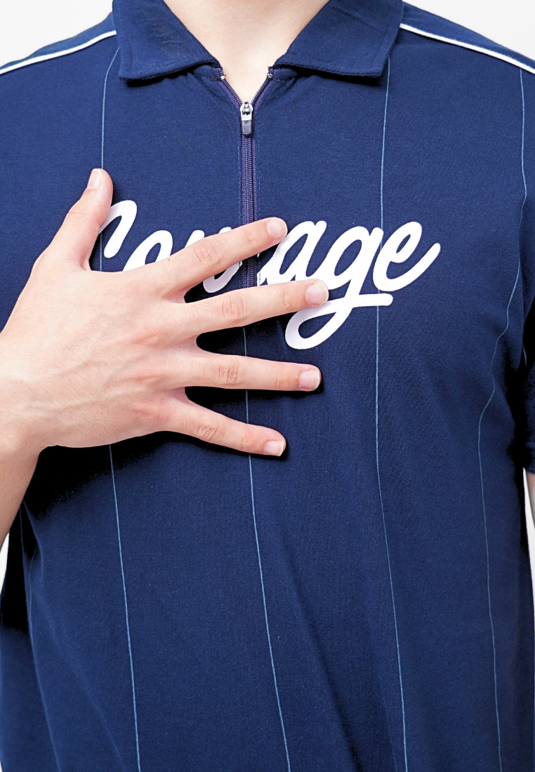 Ryusei Polo Pria Courage Navy