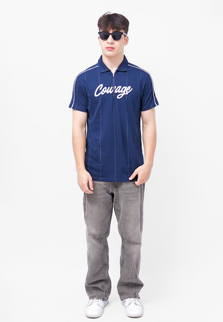 Ryusei Polo Pria Courage Navy