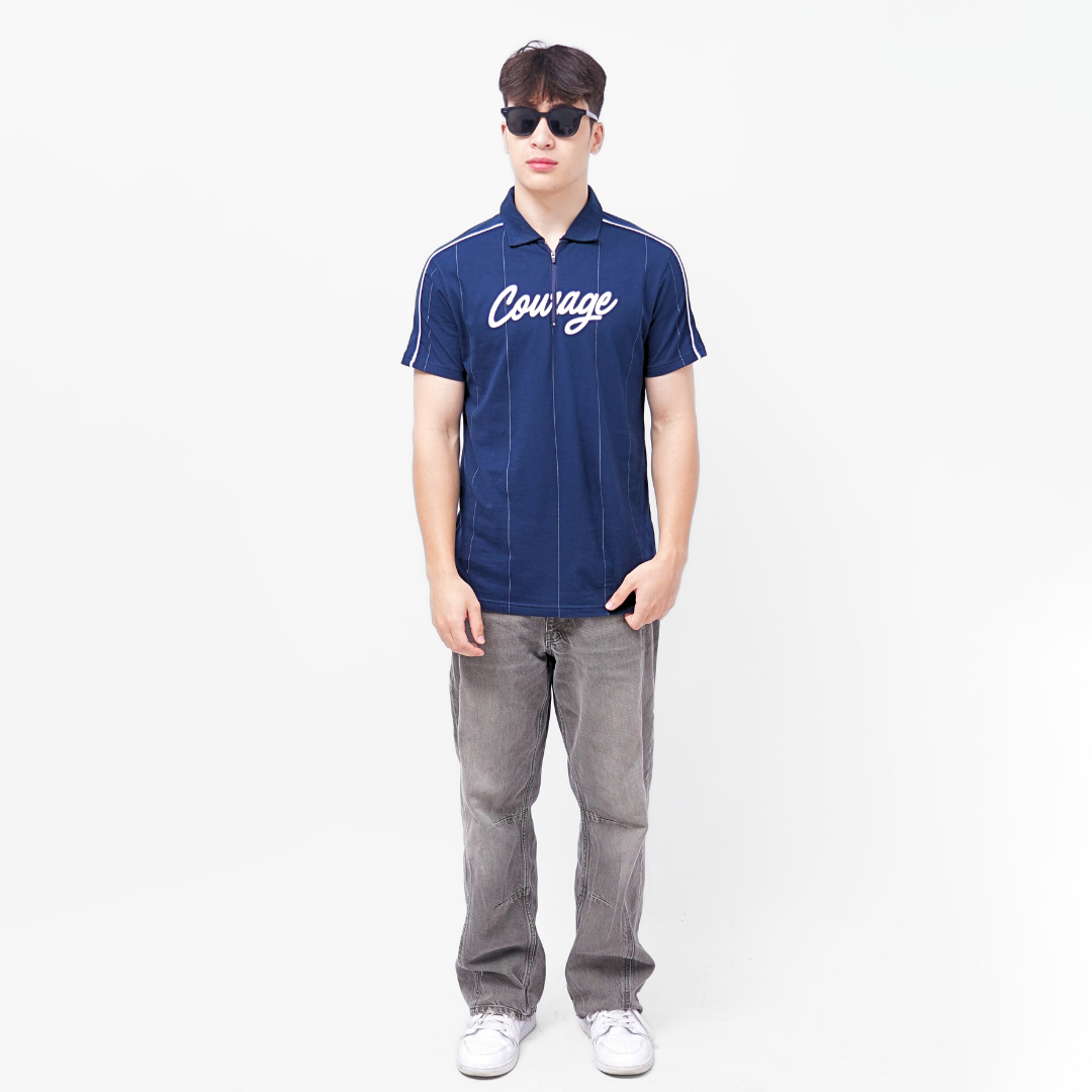 Ryusei Polo Pria Courage Navy