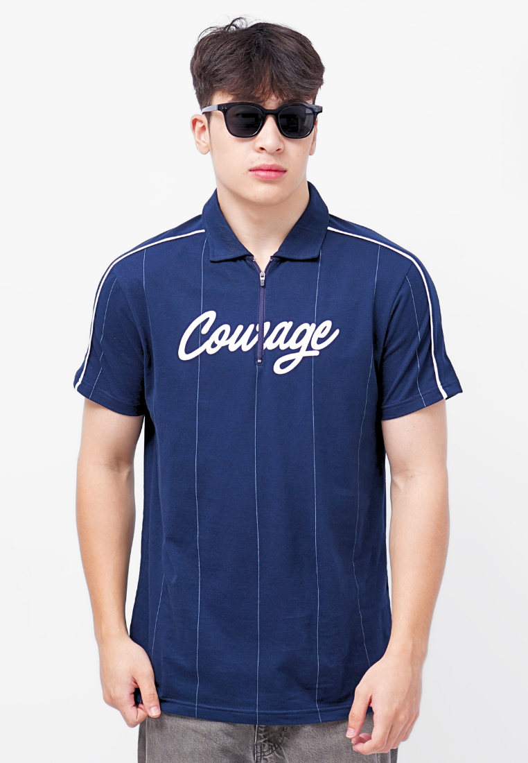 Ryusei Polo Pria Courage Navy
