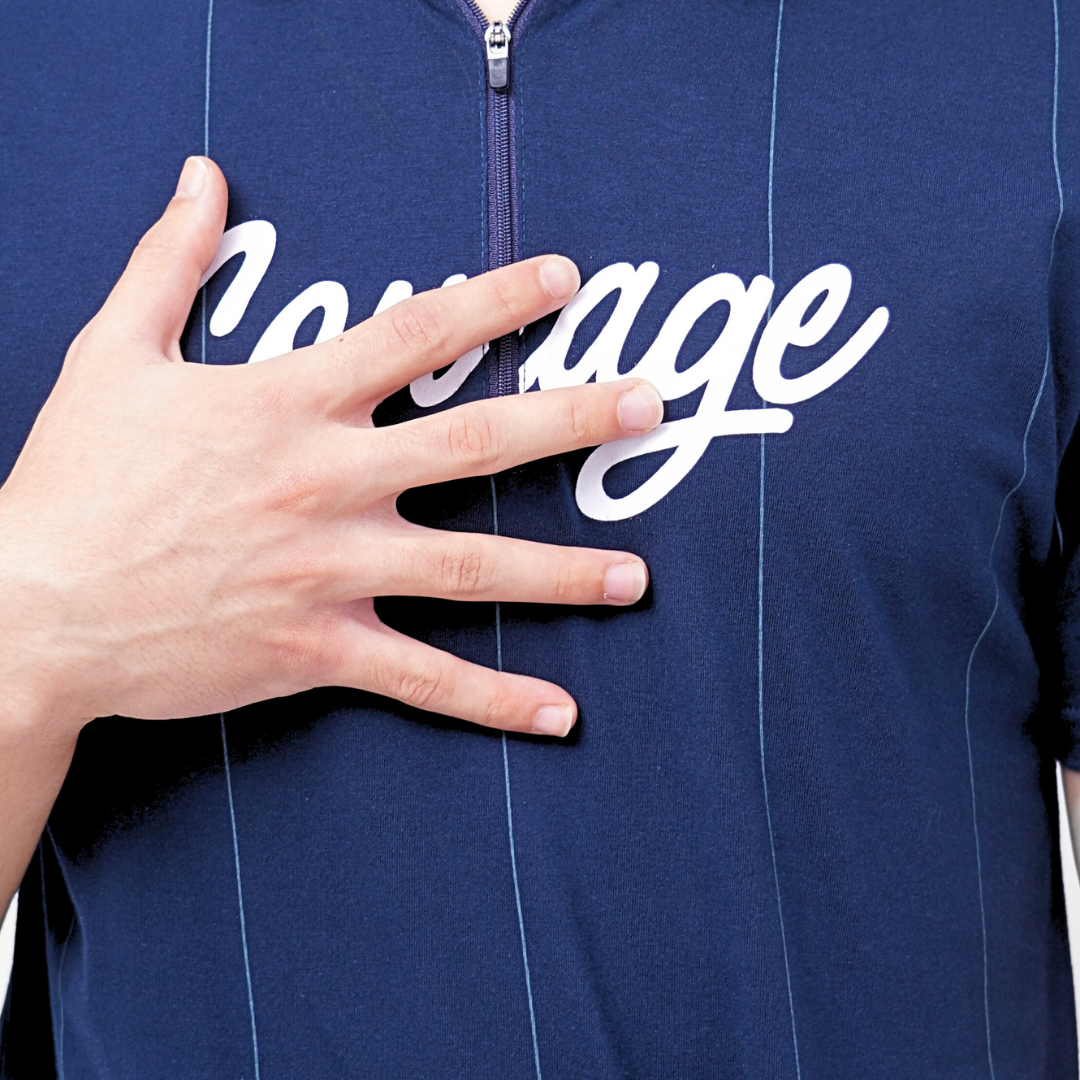 Ryusei Polo Pria Courage Navy