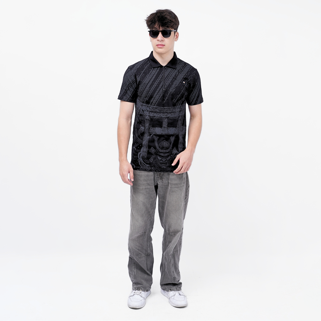 Ryusei Polo Pria Riku FP Black