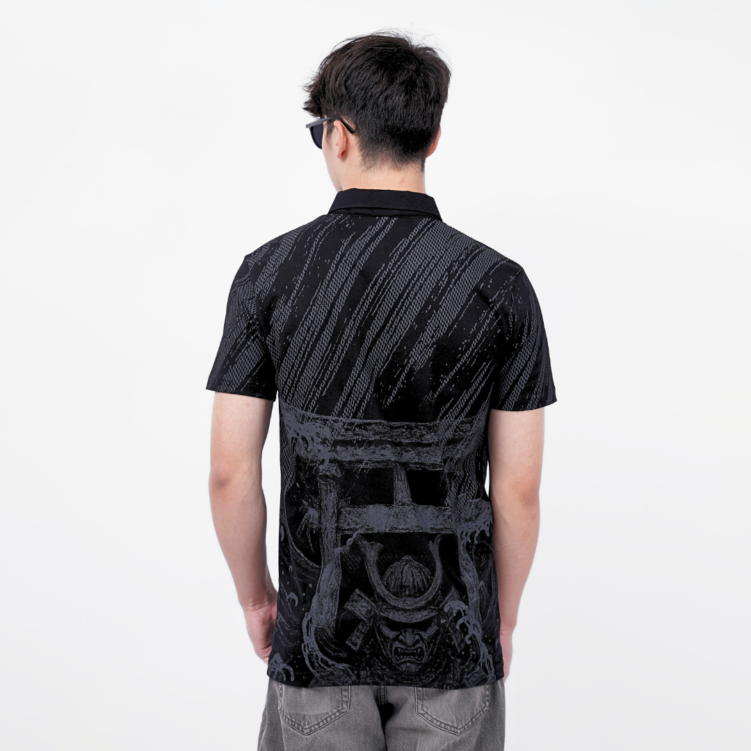 Ryusei Polo Pria Riku FP Black