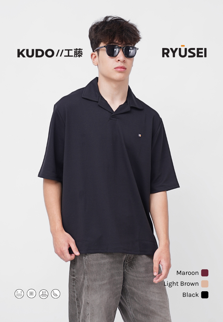 Ryusei Polo Oversize Kudo Twill – Polo dengan Tekstur Unik
