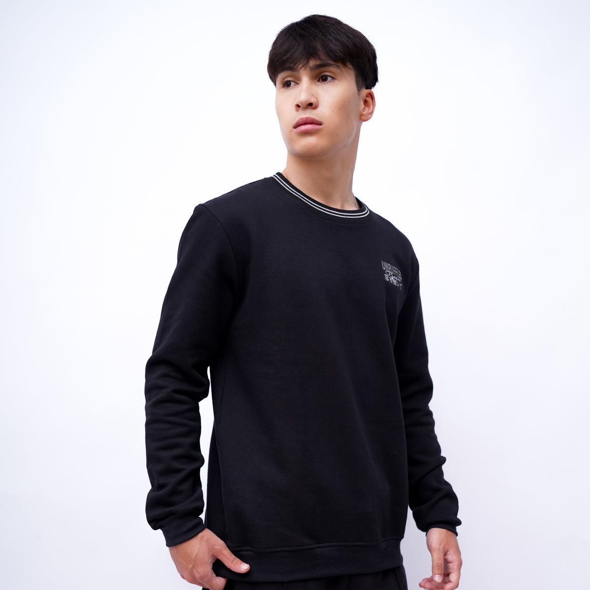 Ryusei Sweater Pria Premium Basic Black