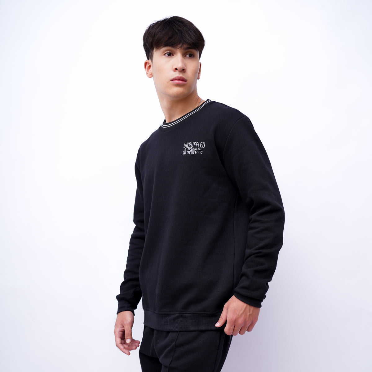 Ryusei Sweater Pria Premium Basic Black