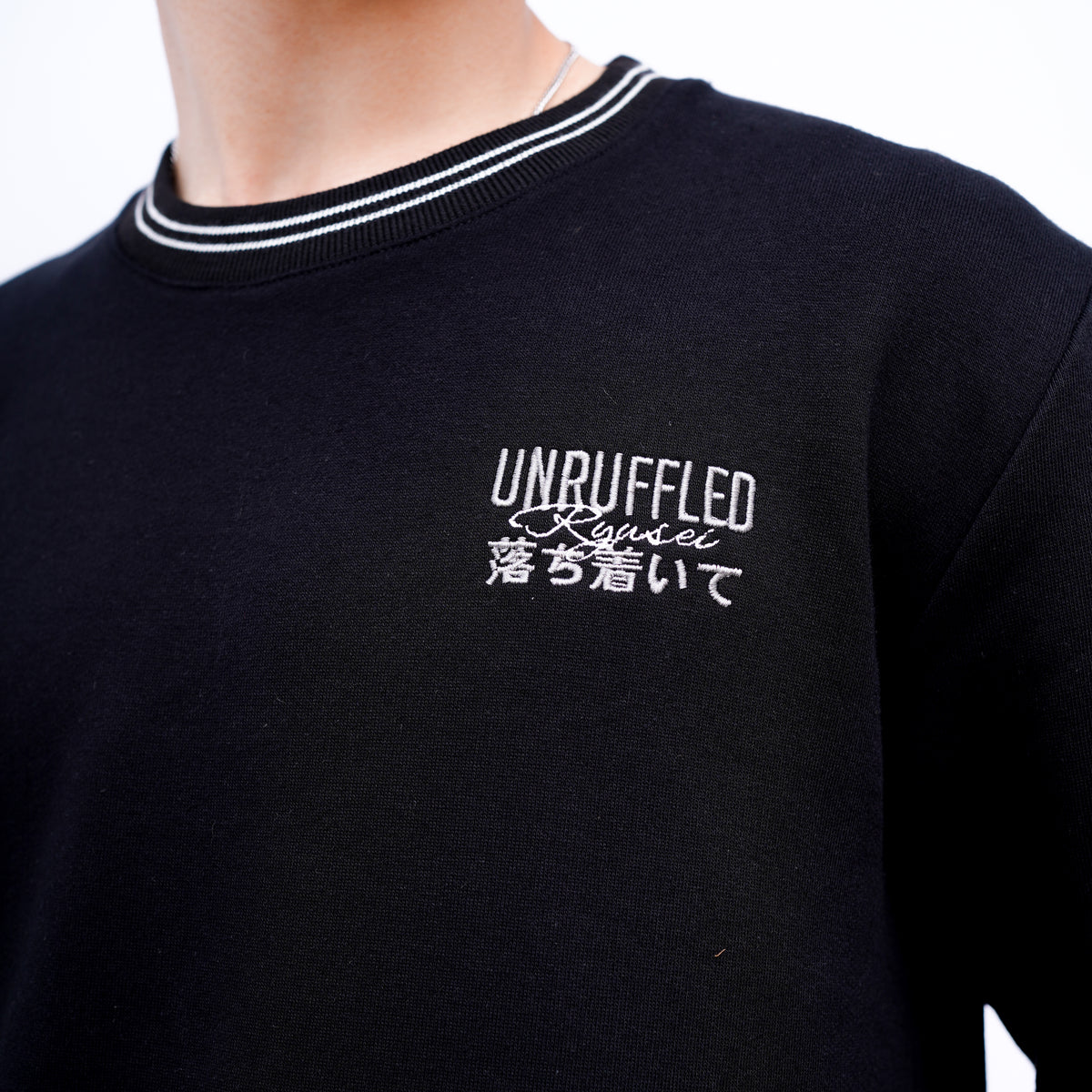 Ryusei Sweater Pria Premium Basic Black