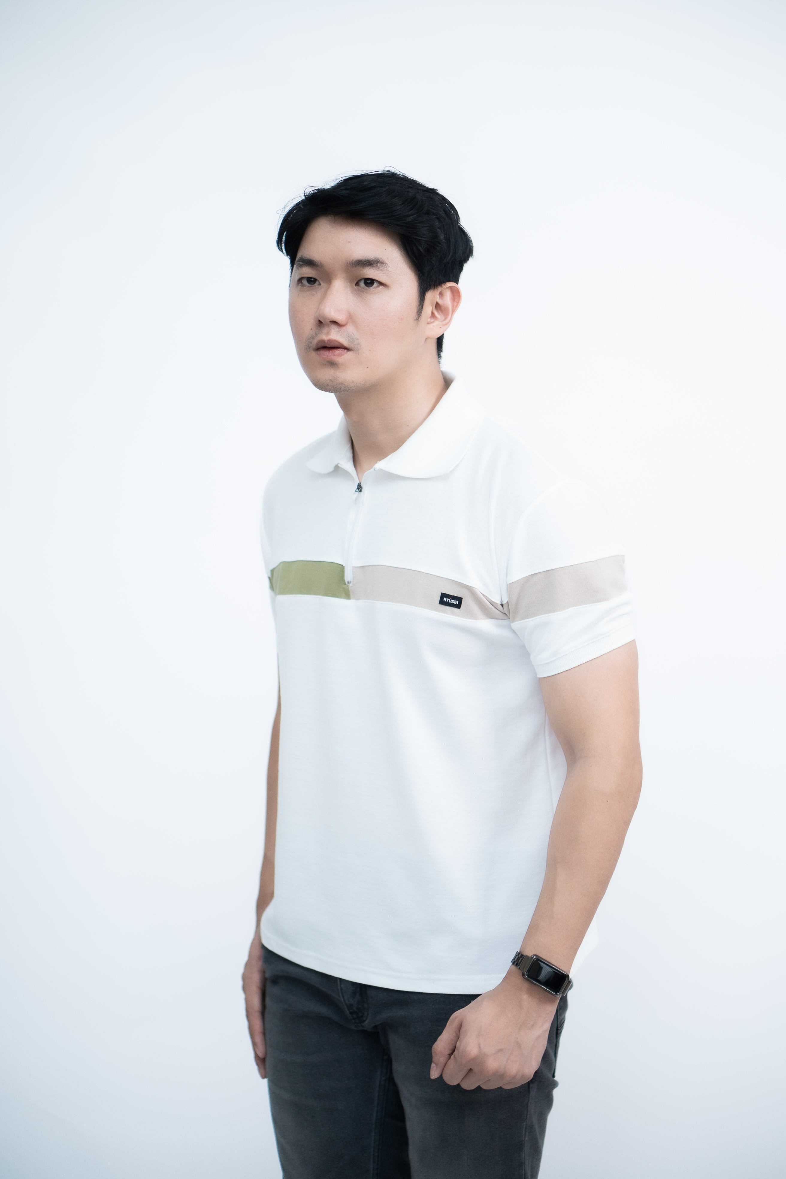 Ryusei Polo Pria Kushiro CMB White