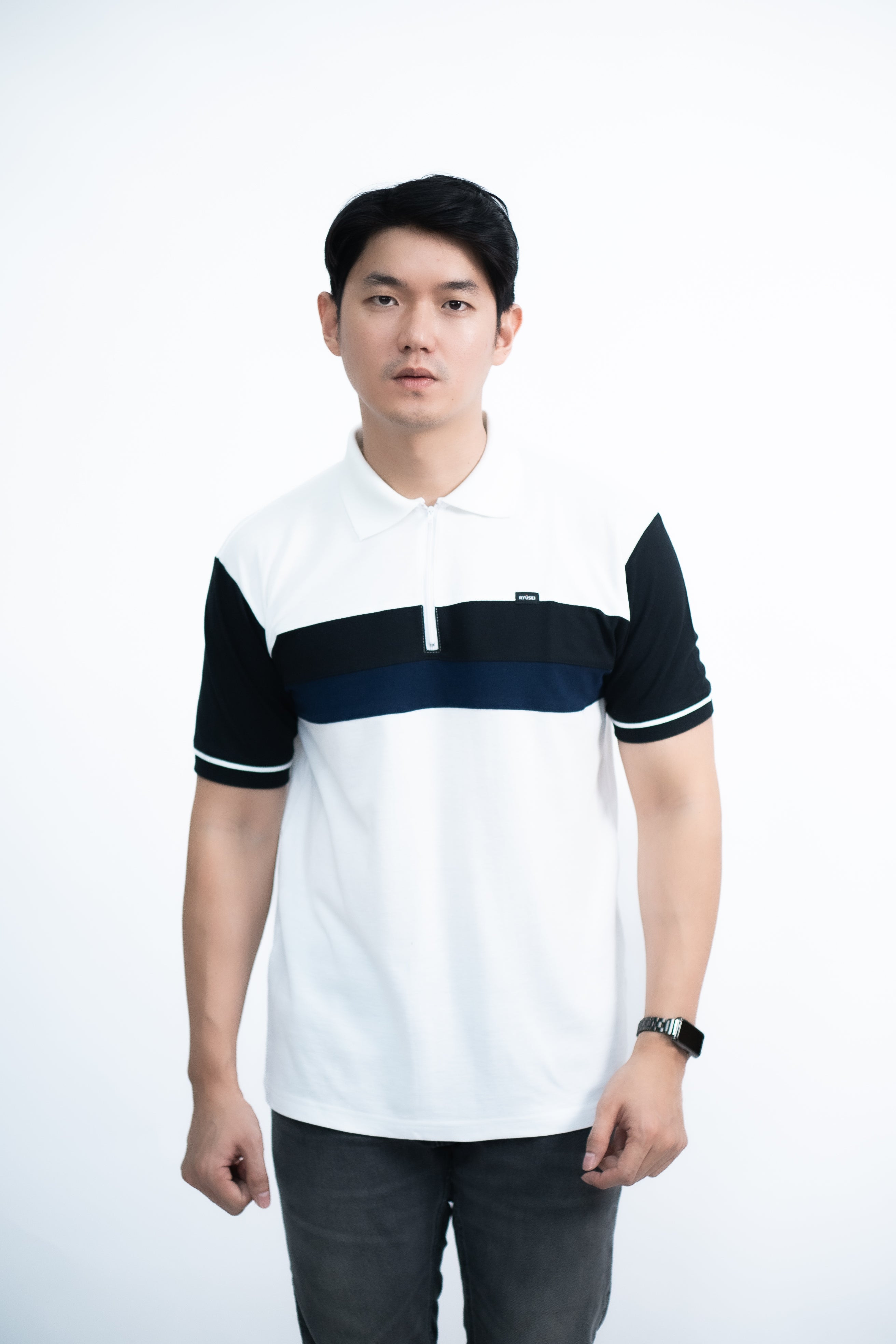 Ryusei Polo Pria Awaji CMB White