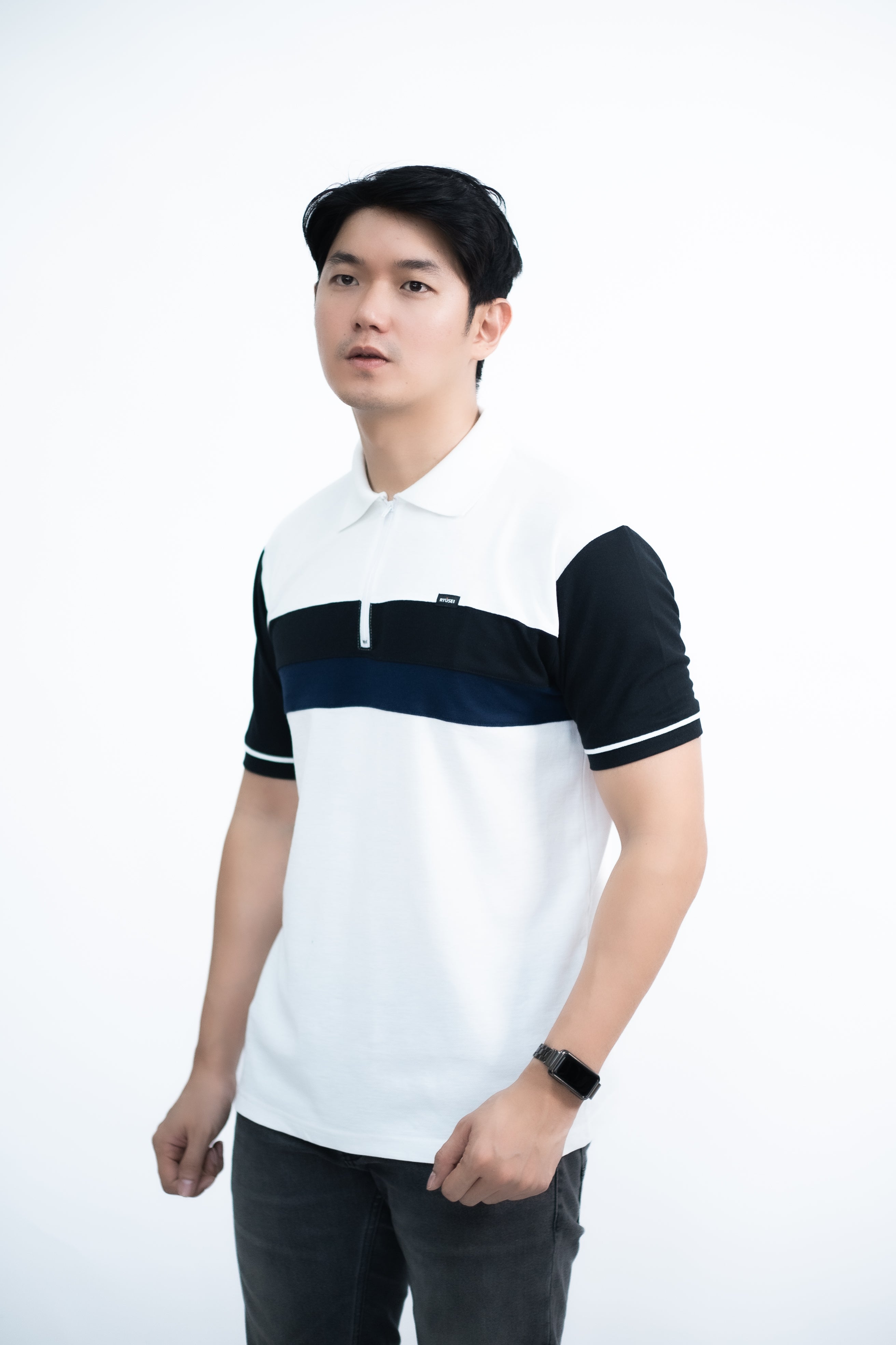 Ryusei Polo Pria Awaji CMB White