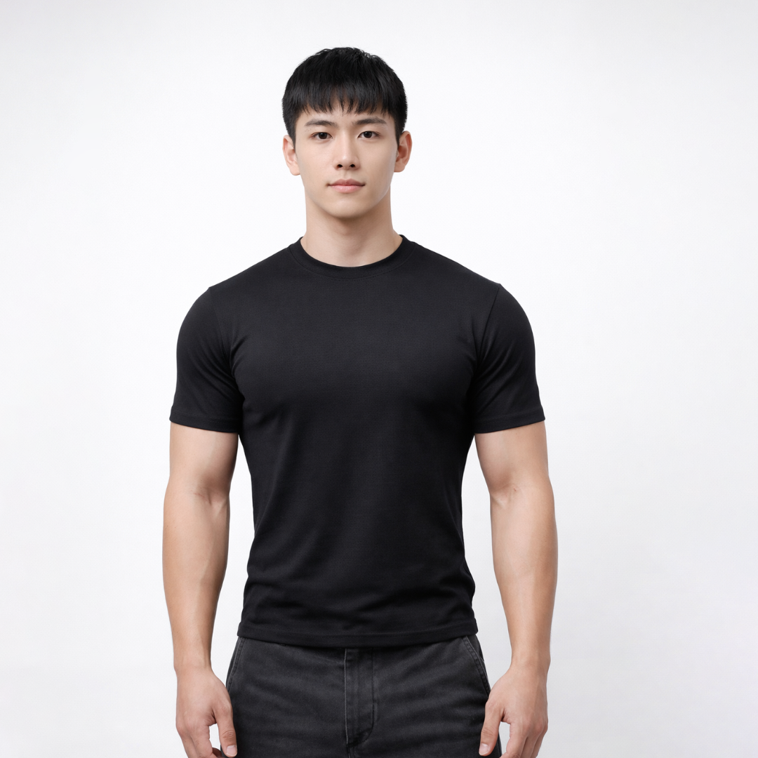 Ryusei Fitted Tee Neo Flex - Kaos Pria Slim Fit Premium Stretch