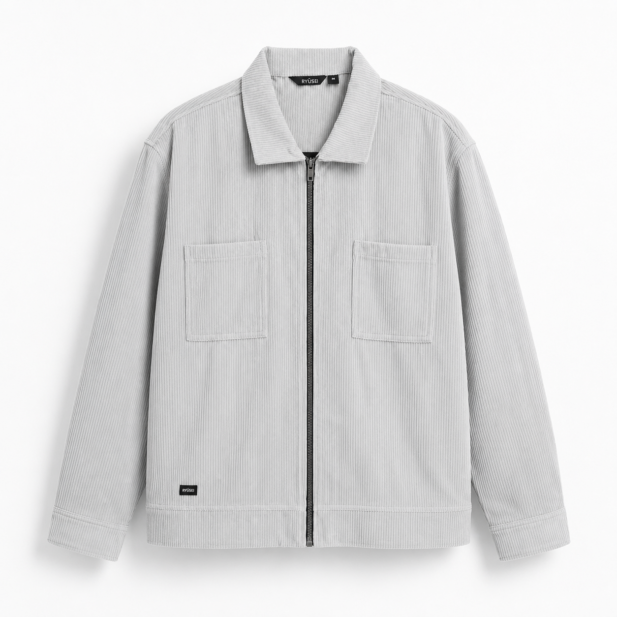 [LIMITED EDITION] Ryusei Jaket Pria Boxy Fit Corduroy Light Grey