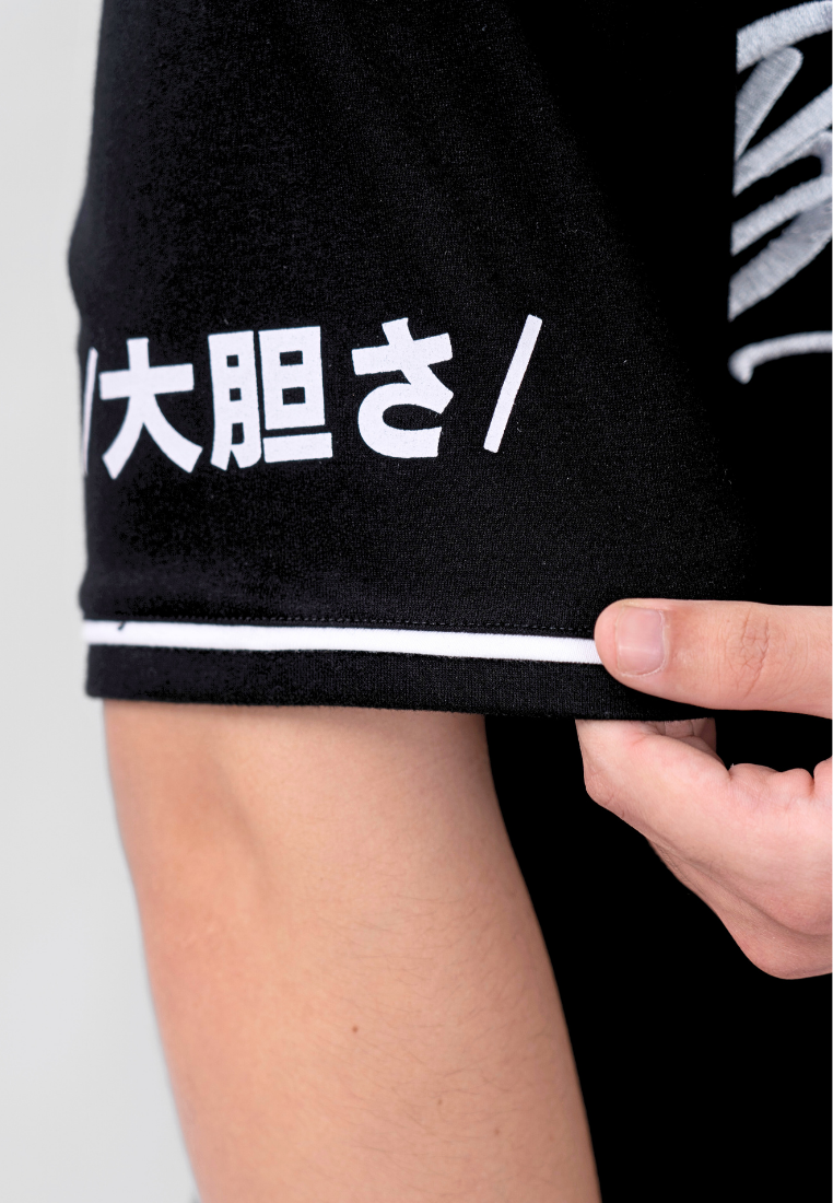 Ryusei Kaos Pria Boxy Oversize Boldness Black
