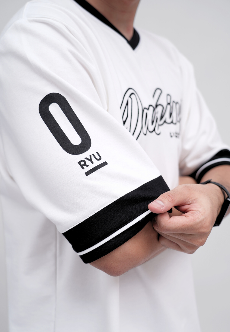 Ryusei Kaos Pria Boxy Oversize Dashing White