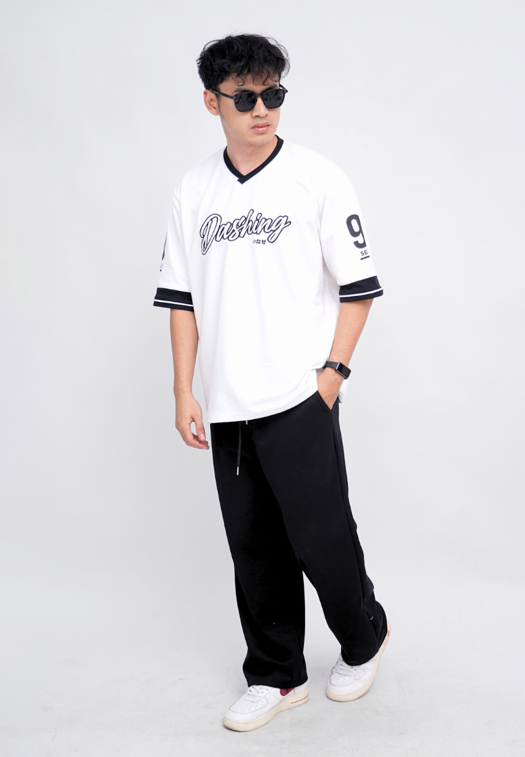 Ryusei Kaos Pria Boxy Oversize Dashing White