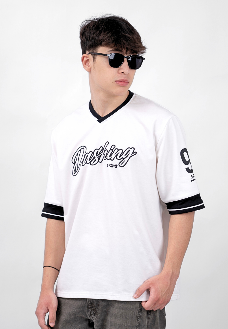 Ryusei Kaos Pria Boxy Oversize Dashing White