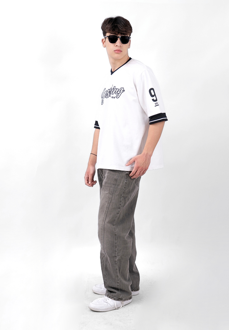 Ryusei Kaos Pria Boxy Oversize Dashing White