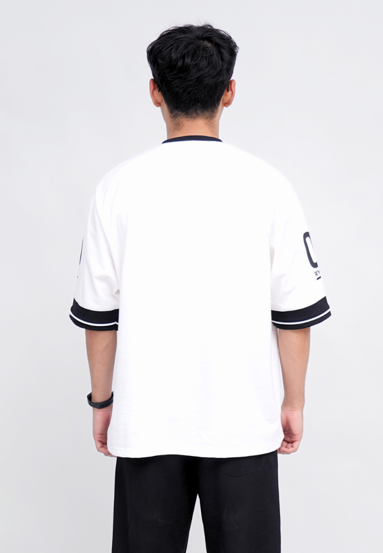 Ryusei Kaos Pria Boxy Oversize Dashing White