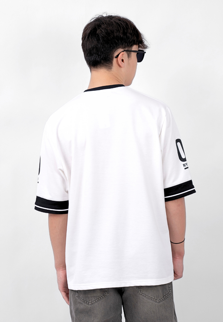 Ryusei Kaos Pria Boxy Oversize Dashing White