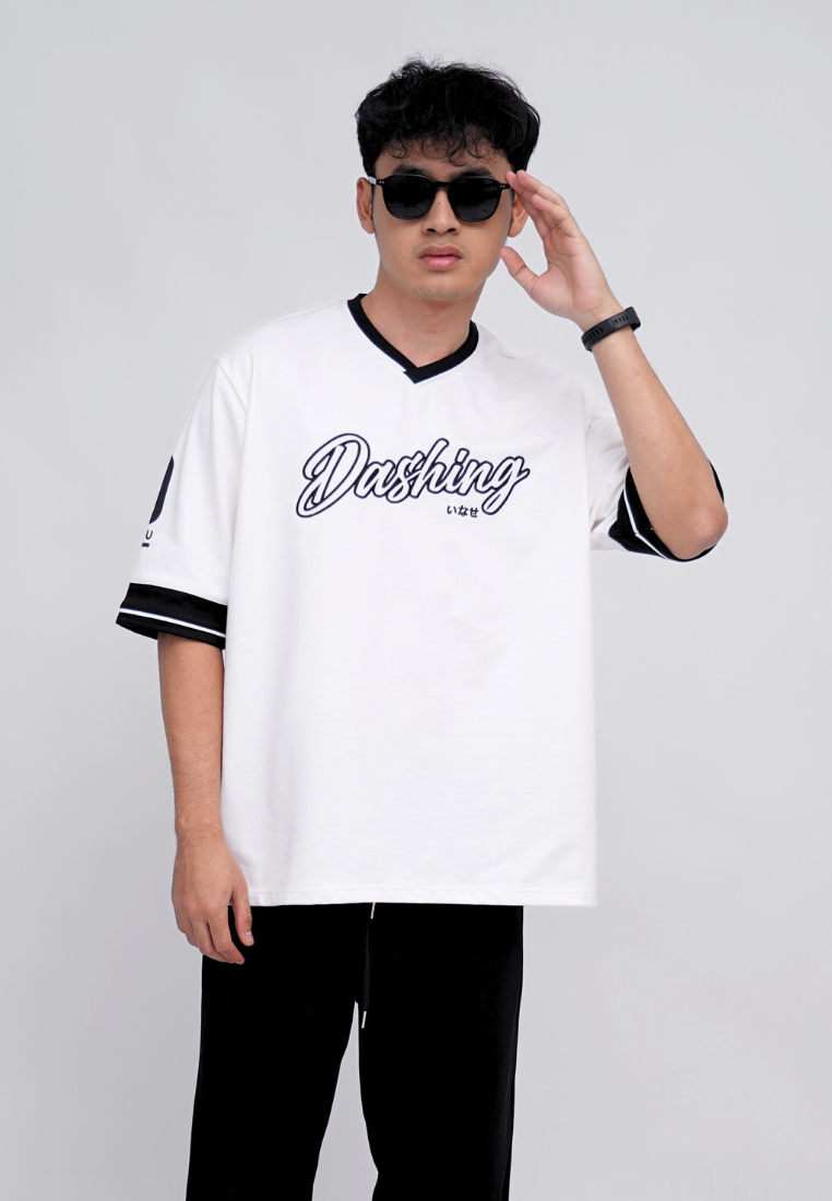 Ryusei Kaos Pria Boxy Oversize Dashing White