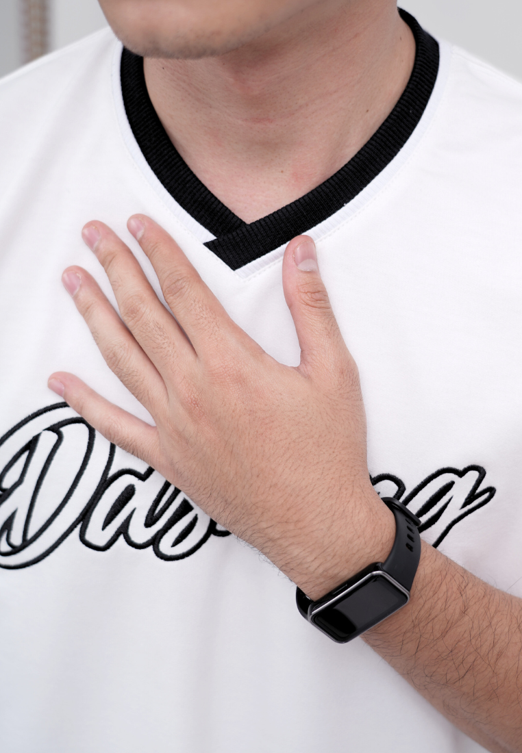 Ryusei Kaos Pria Boxy Oversize Dashing White