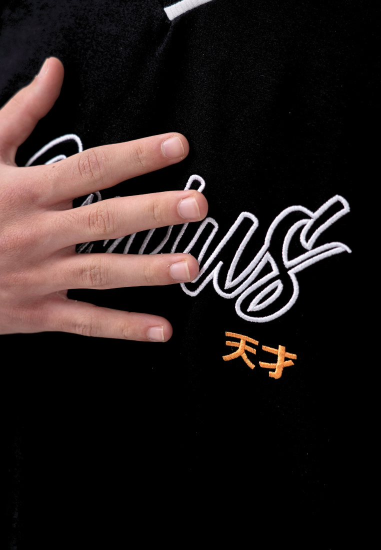 Ryusei Kaos Pria Boxy Oversize Genius Black