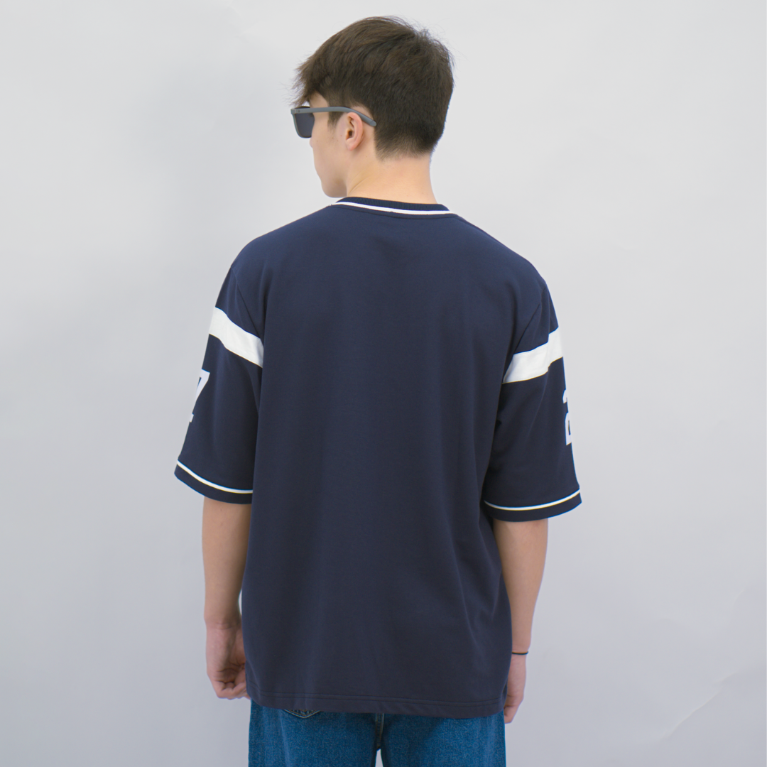Ryusei Kaos Pria Boxy Oversize Improving Navy