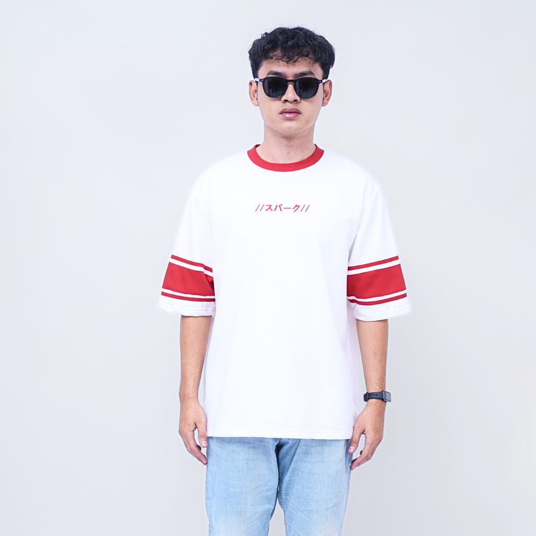 Ryusei Kaos Pria Boxy Oversize Eighty CMB Red