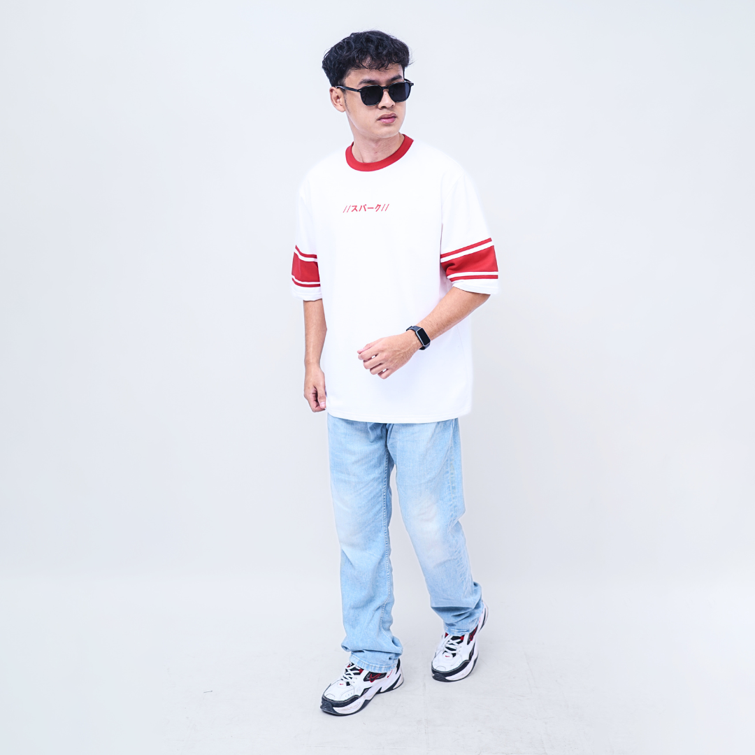 Ryusei Kaos Pria Boxy Oversize Eighty CMB Red