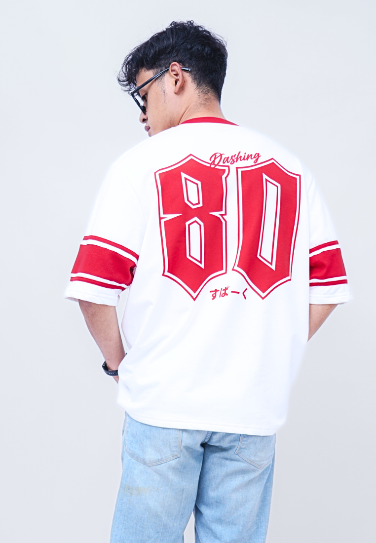 Ryusei Kaos Pria Boxy Oversize Eighty CMB Red