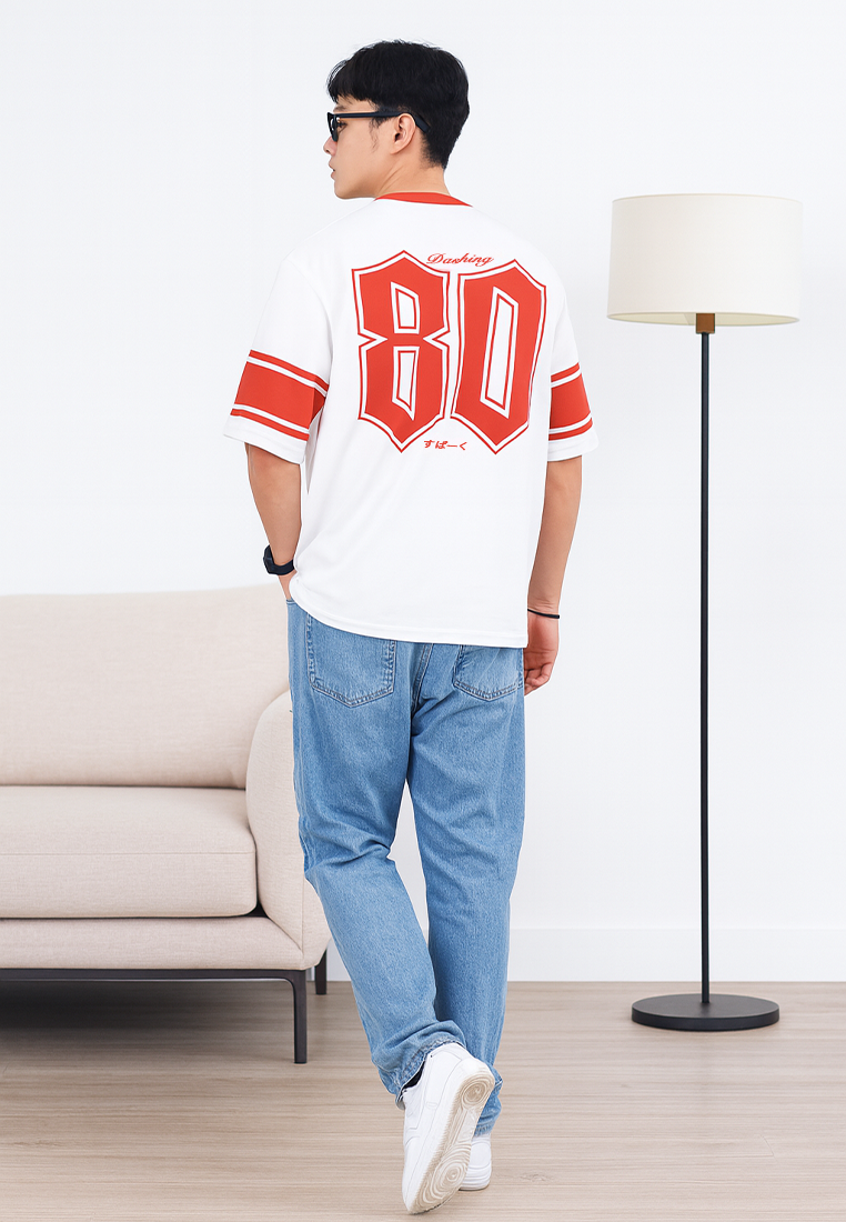 Ryusei Kaos Pria Boxy Oversize Eighty CMB Red