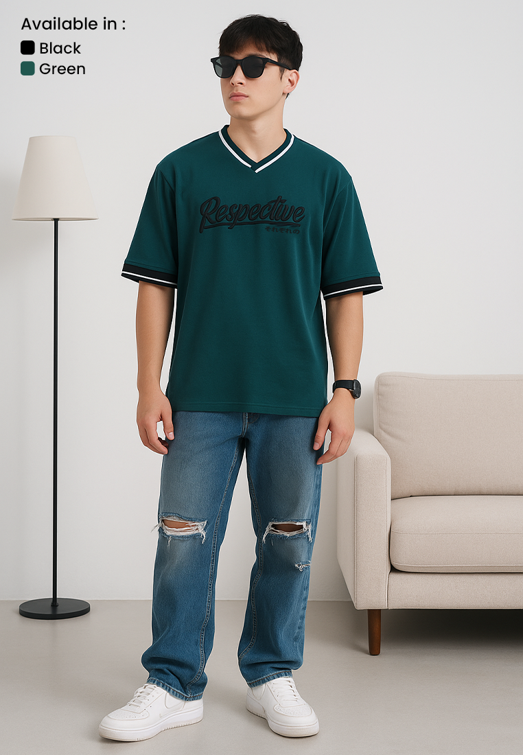 Ryusei Kaos Pria Boxy Oversize Respective