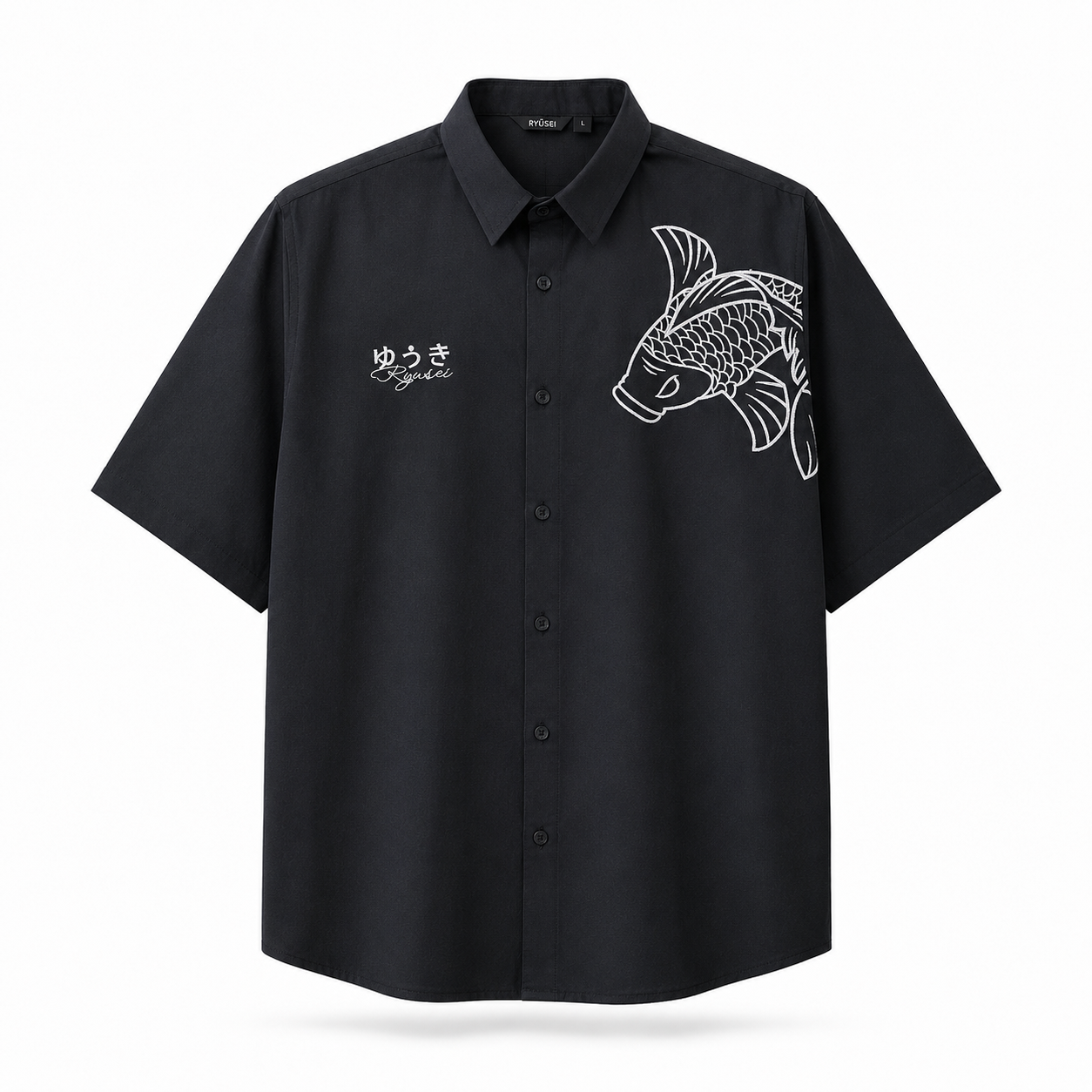 Ryusei Kemeja Pria Oversize Courage Black