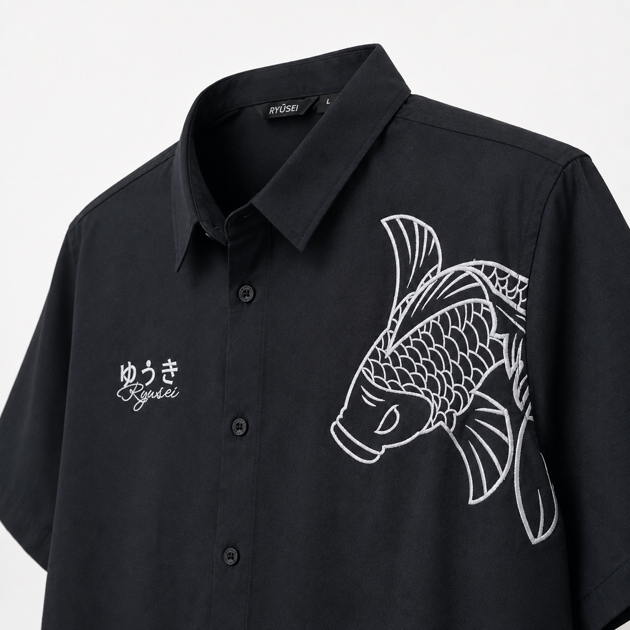 Ryusei Kemeja Pria Oversize Courage Black